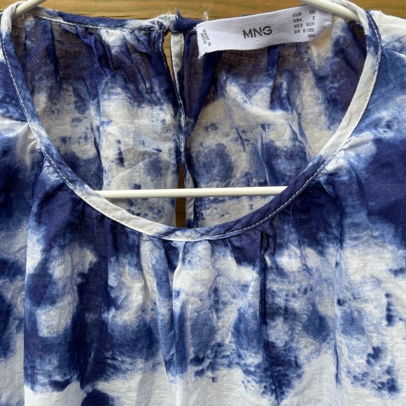 Mango linen tie-dye print maxi dress - Picture 3 of 5